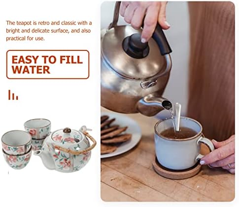 Conjunto de chá japonês de hemotão 1 Conjunto de chá de chá de chá cerâmica chaleira delicada bule de chá com xícara de chá com xícara