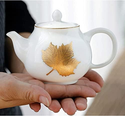 Tecnologia de pintura de ouro minimalista de design de chá de ervas, porcelana de porcelana de bordo de bordo de porcelana dourada bule de chá