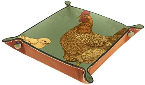 Bandejas de mesa do escritório Muooum, frango e garota, bandeja de manobrista de couro caixas de sorda de sormet