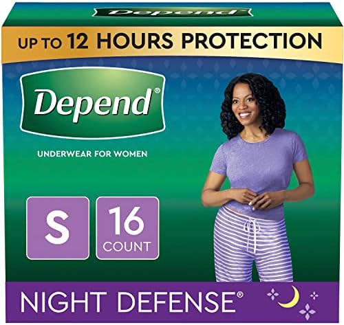 Depende de roupas íntimas de incontinência de defesa noturna para mulheres, descartáveis, durante a noite, pequena, blush,