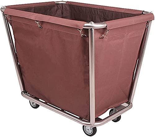 Omoons Movable Trolleys Removable Sacos com cesta de lavanderia Carrinho de serviço pesado sobre rodas Hospital Hospital Dirty