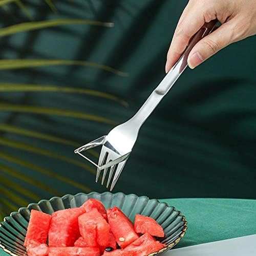 Cuttador de eslicer de melancia de 2 em 1, 2023 Novo garfo de corte de frutas de frutas de melancia de verão, garfo