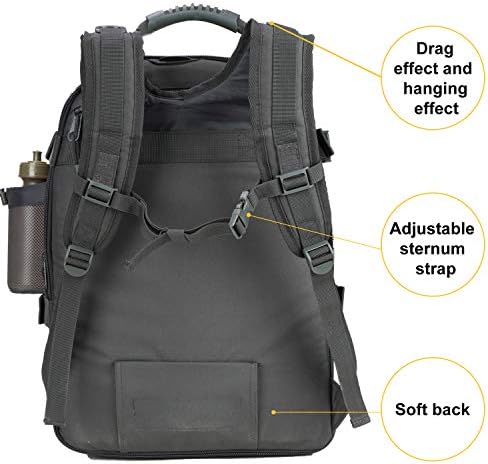 XWL Sports Military Tactical Assault Backpack Pacote de Sling Tactical para Caminhando para Caminhões ao ar livre Escola de