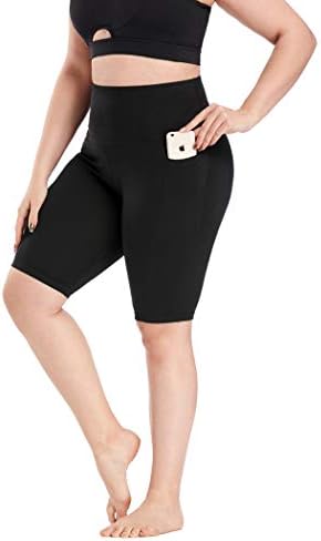 Yohoyoha plus size leggings altas cintura atlética Treino de ioga bolsas de ioga Bolsas de barriga feminina Melhor grosso Long Long