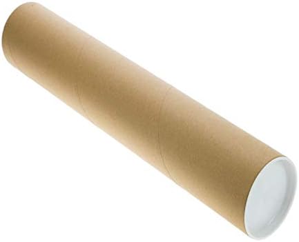 Tubos de correspondência Tubeequeen com tampas, 4 polegadas x 36 polegadas comprimento utilizável