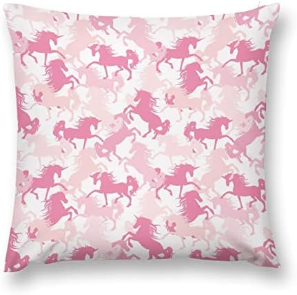 Camuflagem rosa unicórnio de luxuos de luxuoso Caso de almofada macia capas sem travesseiro inserir