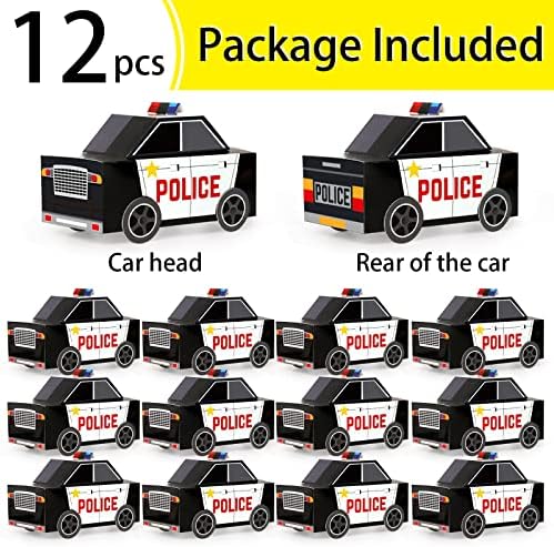 12 PCS Patrulha Patrulha Party Polícia Favor Caixas Treat Caixas de Aniversário Tema Favorias de Paper Caixas de Polícia