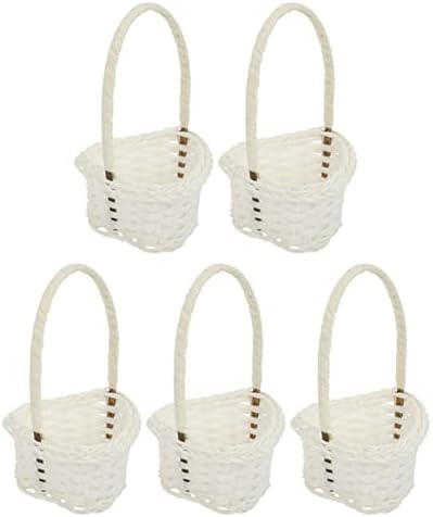 Yard We 10pcs OGRAZER OGOR DE OGOR DE OGOS DE Páscoa Delicada Delicada. Cestas: moldado cm suprimentos de banquete clássico de plástico clássico pequeno plantador micro willow lida com artesanato paisagístico