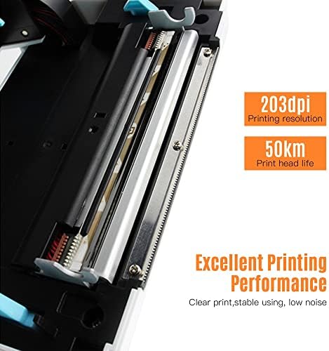 Impressora Desktop Térmica Rótulo Impressora para Pacote de Remessa 4x6 Todos em One Labelt Maker 180mm/S Térmica Impressora Max.110mm Manguarias de Escritório de Papel