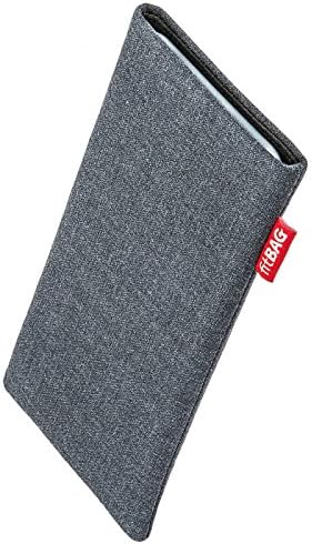 Fitbag jive cinza manga personalizada para Xiaomi Redmi Note 10 Pro | Feito na Alemanha | Tampa da caixa de bolsas de tecido