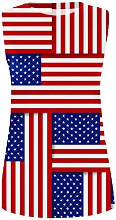 Camisas patrióticas para mulheres 2023 Férias Cami Shirt 4 de julho Tops Tops estrela listrada American Flag Tunics