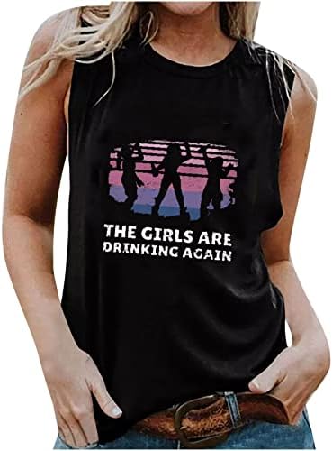 Blusa Fit Fit Girls Summer Summer outono sem mangas de algodão Crewneck V Camisa de colete gráfico de pescoço para feminino xq