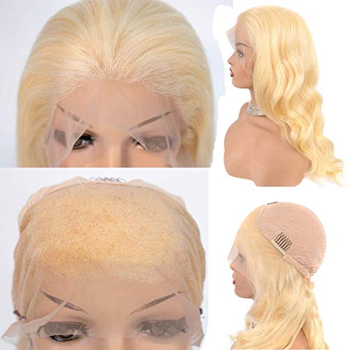 13x4 LACE BLONDA PARTEMAS FRONTAL DE 150% de densidade humana onda corporal perucas frontais 10a perucas de cabelo humano