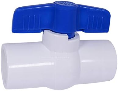 Válvula de válvula de linha média PVC Ball Válvula azul-Handle T para água potável de 2 pol. Conexões de solveções plásticas