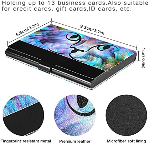 Galaxy Fantastic Cat Business Card Card Titular para homens Caso de cartões de visita de homens com couro CARTO DE CARTO