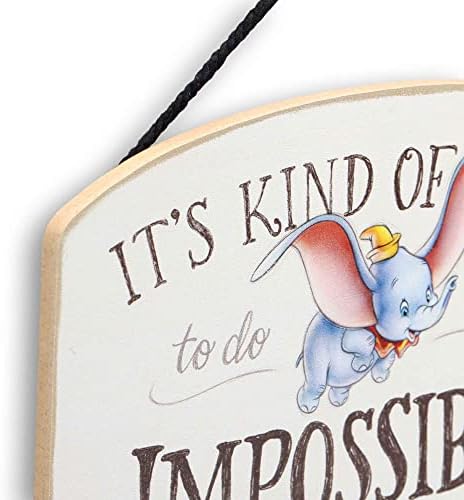 Marcas de estrada aberta Disney 100º aniversário Dumbo citação Do The Impossible pendurou Wall Wall Decor - Inspirational Dumbo Sign