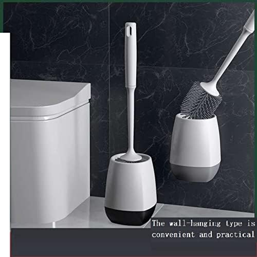 Escova de vaso sanitário, escova de silicone, ferramentas de limpeza de banheiro, 2 embalagem de embalagem e acessórios de arremesso