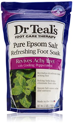 Dr. Teal's Epsom Salt Foot, refrescando hortelã -pimenta, 32 onças