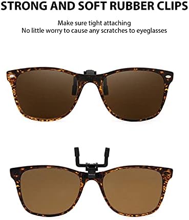 Clipe polarizado de Bauhaus sobre óculos de sol para proteção UV de homens e mulheres com vidros anti -pesca anti -brilho…