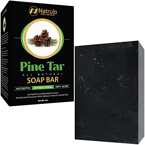 All Natural Pine Tar Soap Soap Bar 4oz - Limpeza Anti acne eczema Psoríase Itadora alívio de alcatrão de pinheiro e limpador