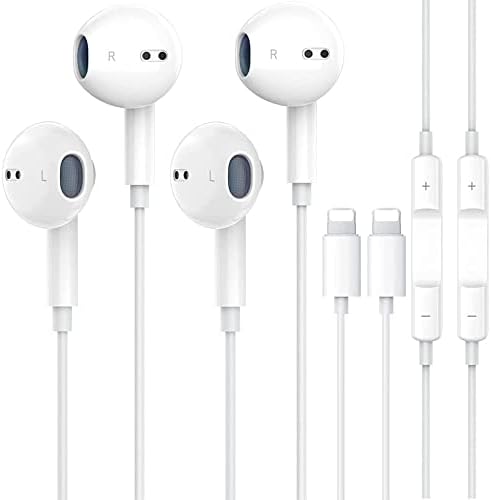 2 pacote com fones de ouvido Apple para fones de ouvido com fones de ouvido com microfone com microfone 【com Apple MFI Certified】