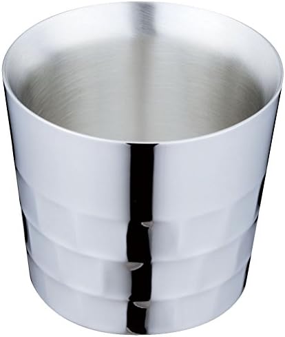 Sainho Sangyo 11000081 xícara de saquê de duas camadas, 4,1 fl oz, lata de superfície interna banhada