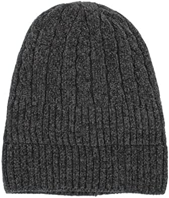 Chapéus de inverno para mulheres elegantes 2022 lã confortável ladeado chapéus de gorro de inverno malha grisinha