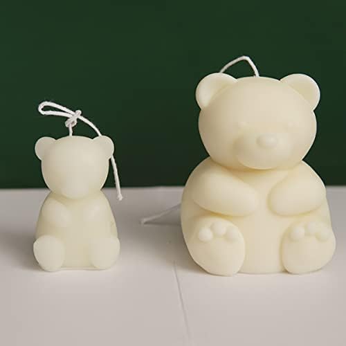 2 pacote de pacote fofo urso arborizado molde de molde de urso molde de silicone para velas decoração de silicone molde para resina