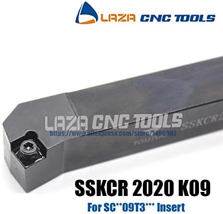 FINCOS SSKCR2020K09 SSKCL2020K09 TOLA DE TURNA DE TURNA DE TURNO INDISHELAÇÃO INDISHECIDA, 75 ° Turning Cutter, Torno do Torno Tool Titular para SCMT09T3 -