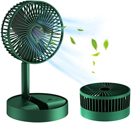 Ventilador dobrável de maelifu Quiet 3-Velas Vento de velocidade altamente elaborado Vento natural simulado de 180 ° Ajuste alimentado