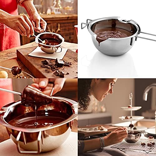 Bestonzon leite chocolate leite chocolate 4 pcs chocolate fondue chocolate fondue panela inoxidável panela de panela
