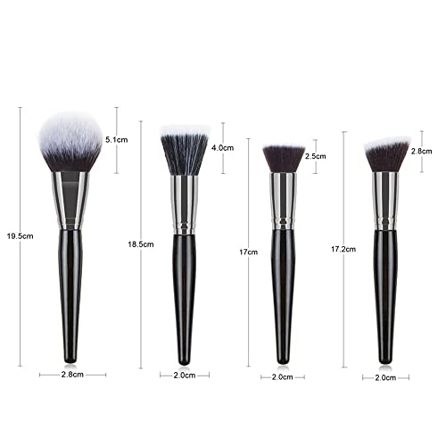 N/A Black Grande Makeup Brushes Face Foundation Powder Blush Bushnding Make Up Brush Kit Tools