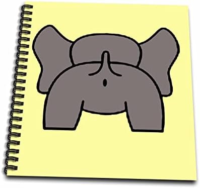 3drose Curvaz Elephant Backside não se preocupa com nada - desenho de livros
