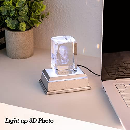 Base leve de LED de erwei para arte de cristal colorido e iluminado estandes para 3D Base de exibição LED de vidro para resina