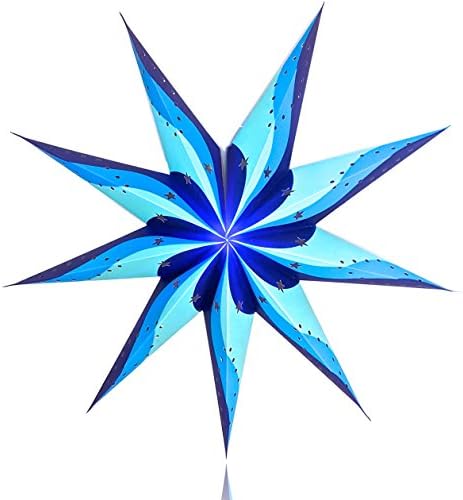 Feliz vendas HSSL-Ntsblu North Star Paper Star Lantern Blue, 13 x 10 x 0,5