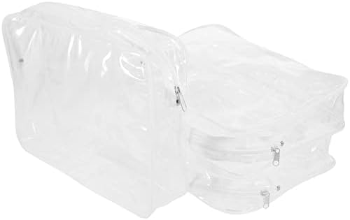 Fomiyes 3pcs higiene pessoal transparente transportar bolsa zíper bolsa cosmética Viagem Bolsa de maquiagem Sacos à prova