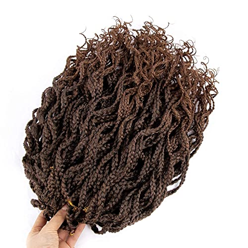 Cabelas de caixa de caixa encaracolada cabelos de crochê para mulheres negras Curly Crochet Box Braids Extensões de cabelo