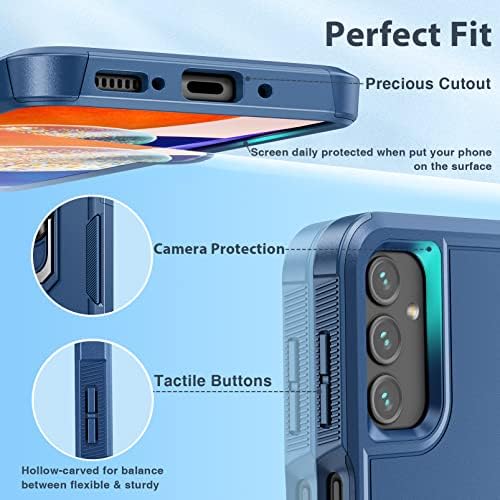 Fntcase para Samsung Galaxy A14 5G CASO: Campa de choque de choque de camada dupla Proteção à capa do telefone celular com suporte