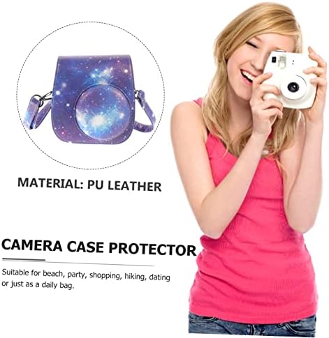 Mobestech Camera Purse Messager Bag Crossbody Sling Bag vegan Cover de couro vegan Mini Câmera Bola Crossbody Bag