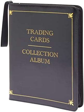 9 Card de couro de bolso 3 Card de troca de anel Card para beisebol, jogos e cartões esportivos, 30 páginas, contém 540 cartões