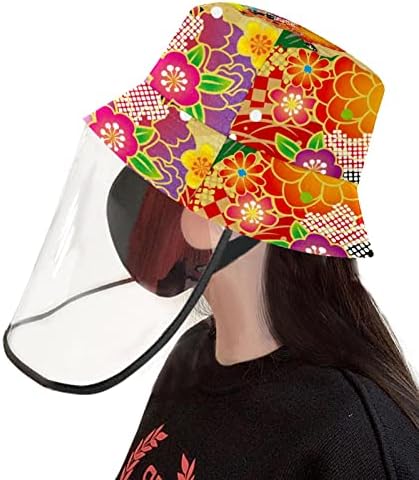 Chapéu de proteção para adultos com escudo facial, chapéu de pescador anti -sun tap, retro natal na árvore