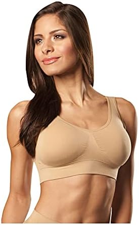 Genie Bra Womens 6 pacote - sutiã sem fio para mulheres, sutiã sem costura de cor sólida