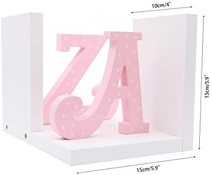 Apol Creative Rosa Pink e White Dots A-Z Letter Wood Livros Livros Endes