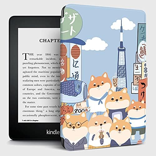 Caso Lyzgf para Kindle - Caso fofo Shiba Inu para o novo Kindle Paperwhite Case Smart Capa Soft Case para Kindle 8th