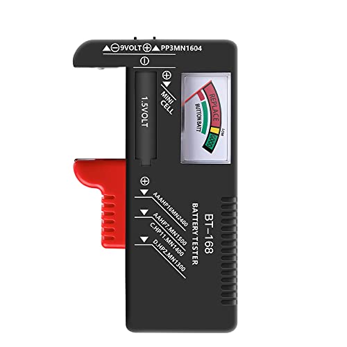 Testador de bateria, verificador de bateria universal pequenos testadores de bateria para AAA AA C D 9V 1.5V Button Cell