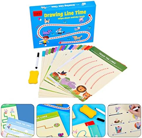 Toyvian Kid Toys Toys Kid Toys Pré -escolar Toys 2 sets Rastreando escrita de trem de trens Plaything Reproduntion Kids Rasting
