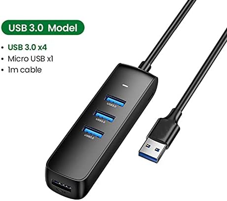 Zhyh USB Hub 3.0 Mini 4 Port USB 3.0 Splitter Micro USB Hub AdapterFour-in- Delking Station Laptop