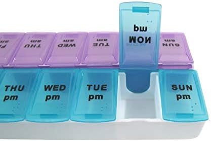 Treasure Gurus 7 dias AM PM PILL Caixa de comprimidos Organizador semanal Medicine Storage Storage Case Vitamin