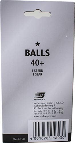 Tênis de mesa solar bolas de uma estrela brancas - pacote de 6 bolas de pingue -pongue - plástico 40+ tênis de tênis de tênis de bolas de treinamento - bolas para tênis de mesa avançada