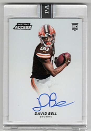 David Bell RC Auto 2022 Panini Acesso instantâneo 23/25 Autografos Blue Ink on Card Rookie 30 MT-MT+ NFL Browns